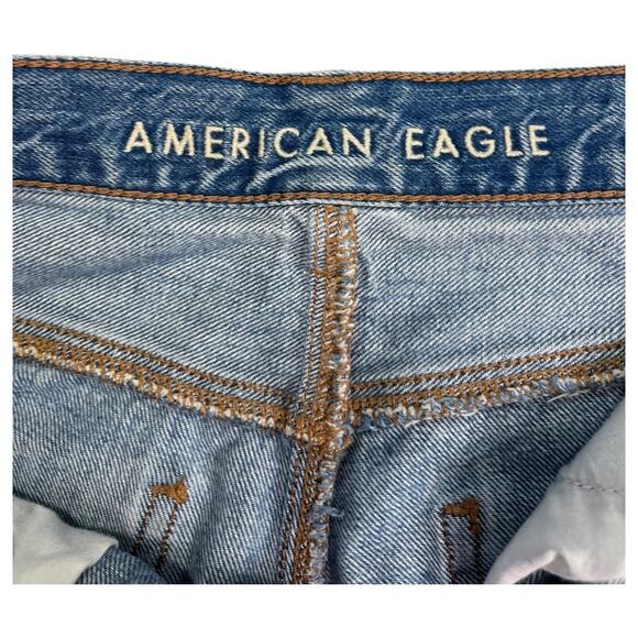 American Eagle Jeans Womens 2 Short Relaxed Mom High Rise Tapered Denim Boho 90s - Picture 3 of 14